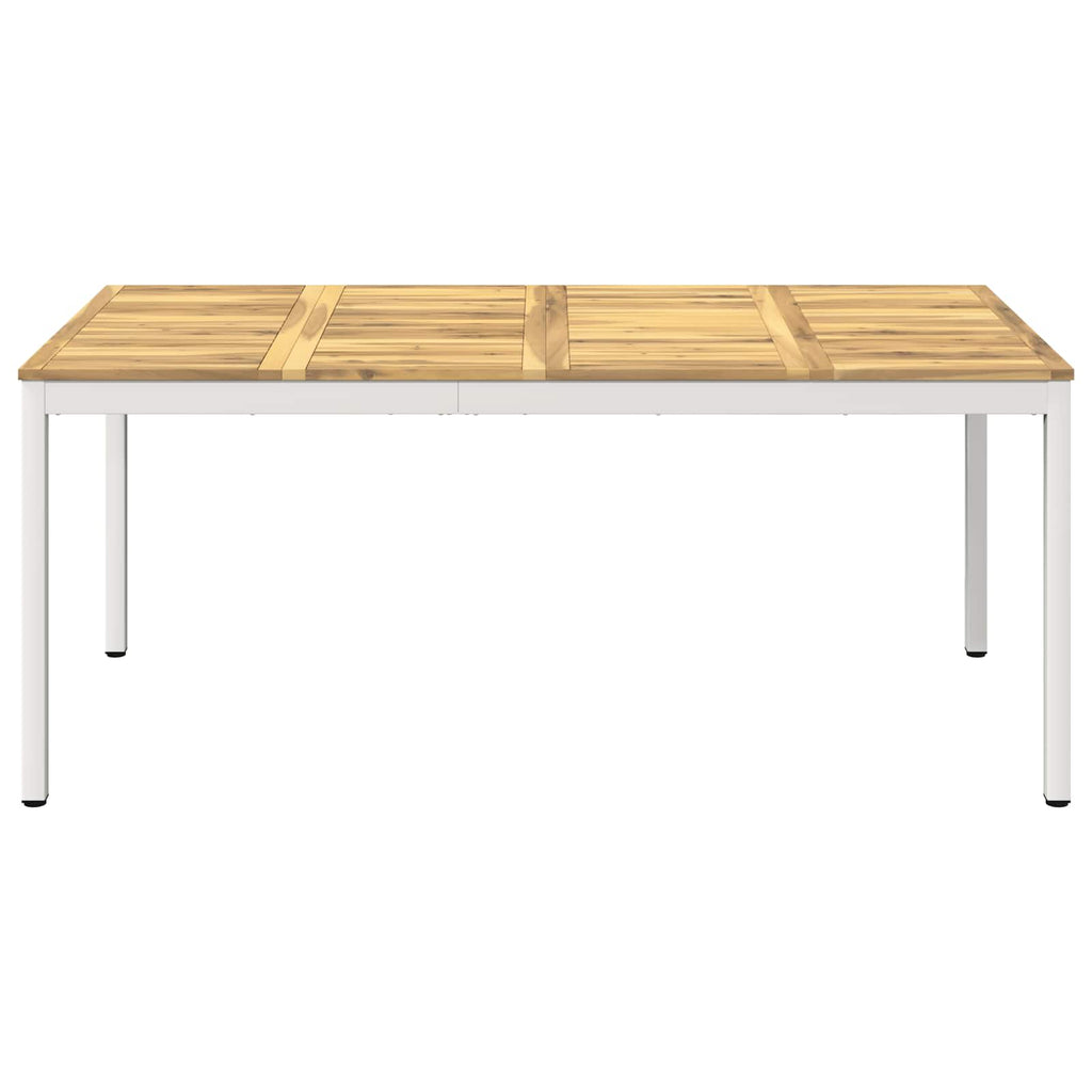 vidaXL Stół do kolacji w ogrodzie Biały 147 x 88,5 x 75 cm