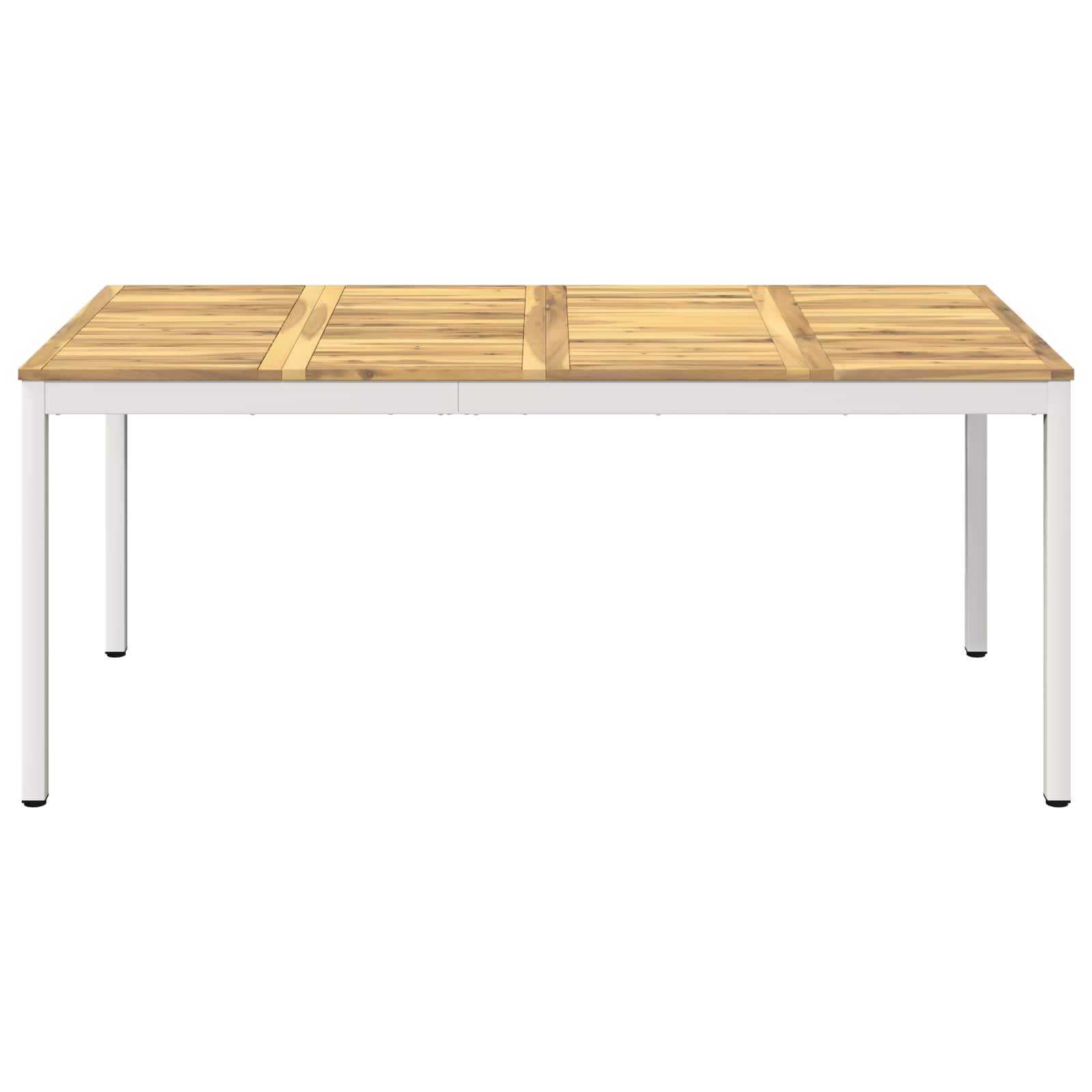 vidaXL Stół do kolacji w ogrodzie Biały 147 x 88,5 x 75 cm
