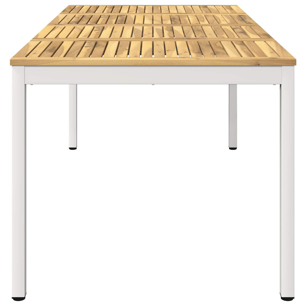 vidaXL Stół do kolacji w ogrodzie Biały 147 x 88,5 x 75 cm