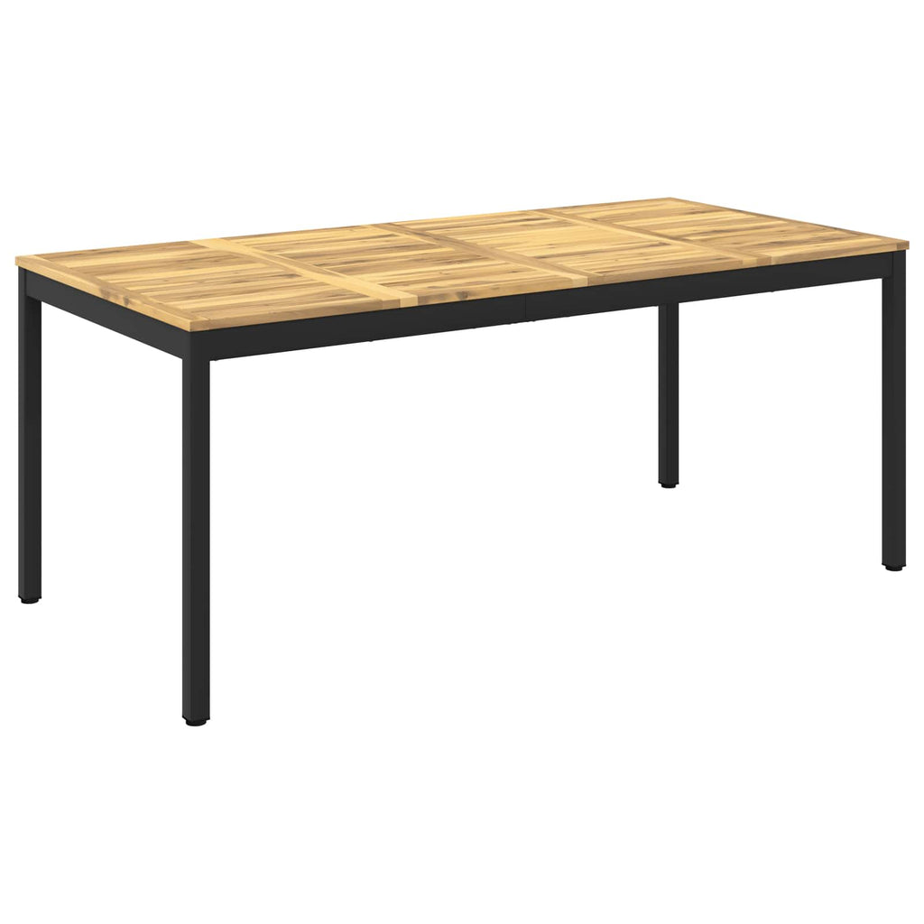 vidaXL Stół do kolacji w ogrodzie biały i czarny 180 x 88,5 x 75 cm