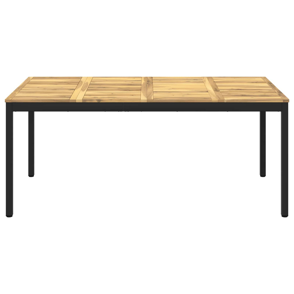 vidaXL Stół do kolacji w ogrodzie biały i czarny 180 x 88,5 x 75 cm