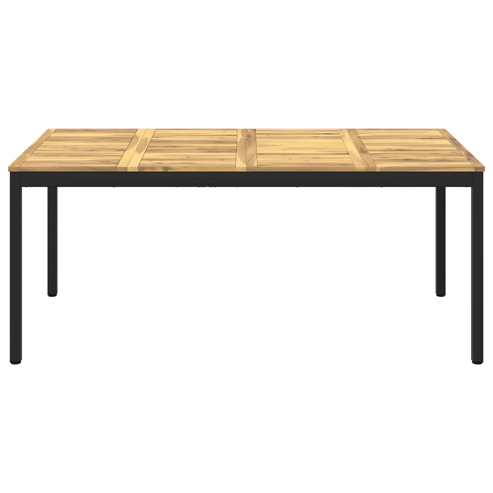 vidaXL Stół do kolacji w ogrodzie biały i czarny 180 x 88,5 x 75 cm