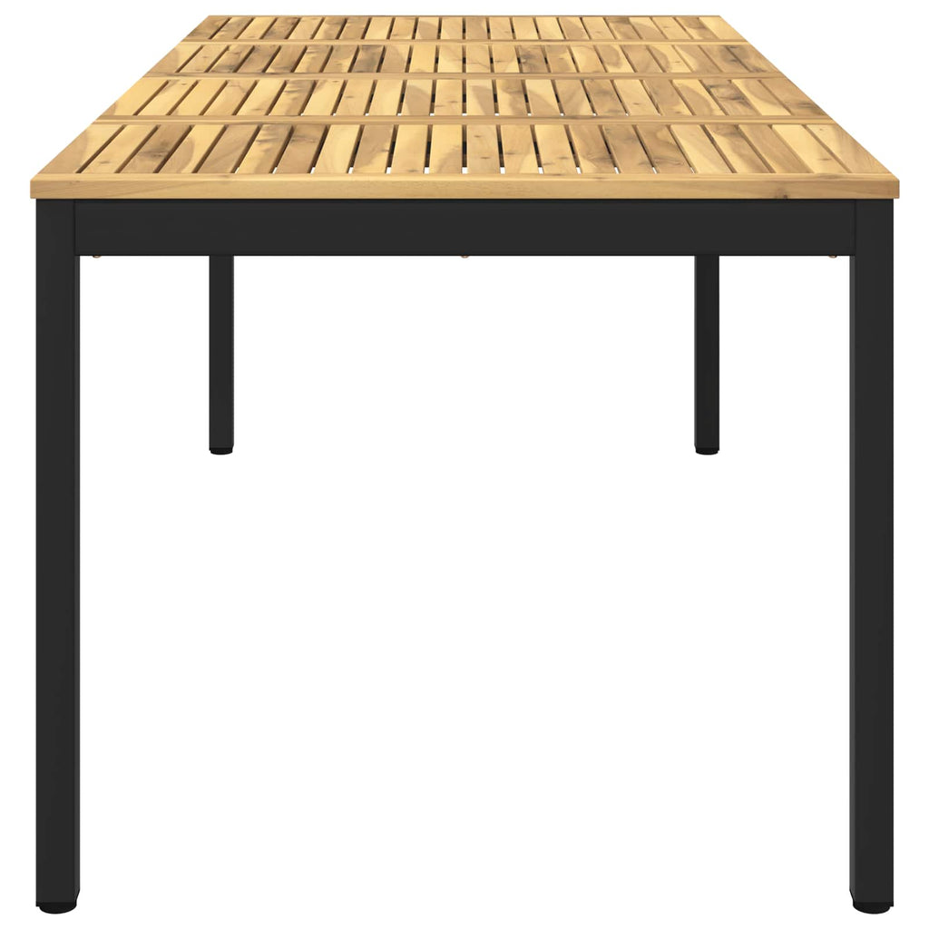 vidaXL Stół do kolacji w ogrodzie biały i czarny 180 x 88,5 x 75 cm