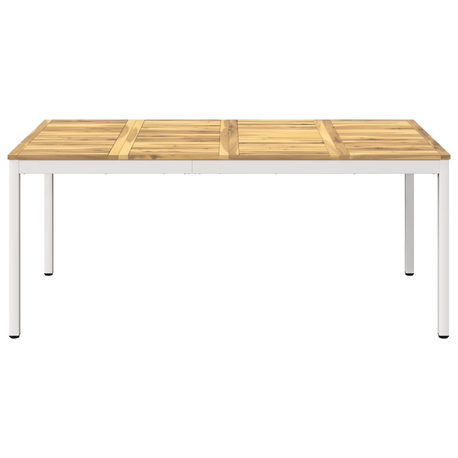 vidaXL Stół do kolacji w ogrodzie Biały 180 x 88,5 x 75 cm