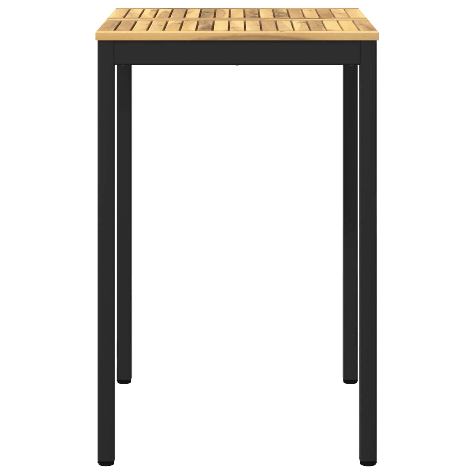 vidaXL Stół barowy ogrodowy biały i czarny 70 x 68,5 x 105 cm