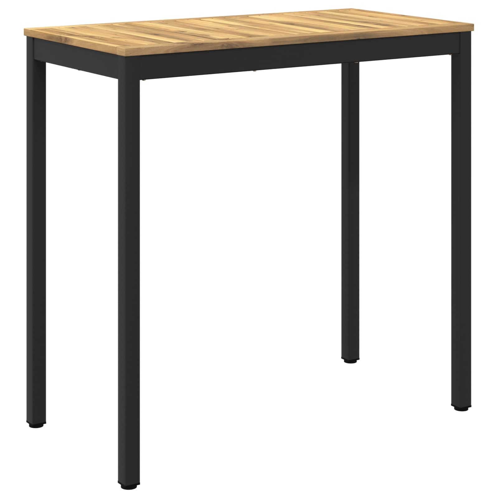 vidaXL Stół barowy ogrodowy biały i czarny 108,5 x 55 x 105 cm