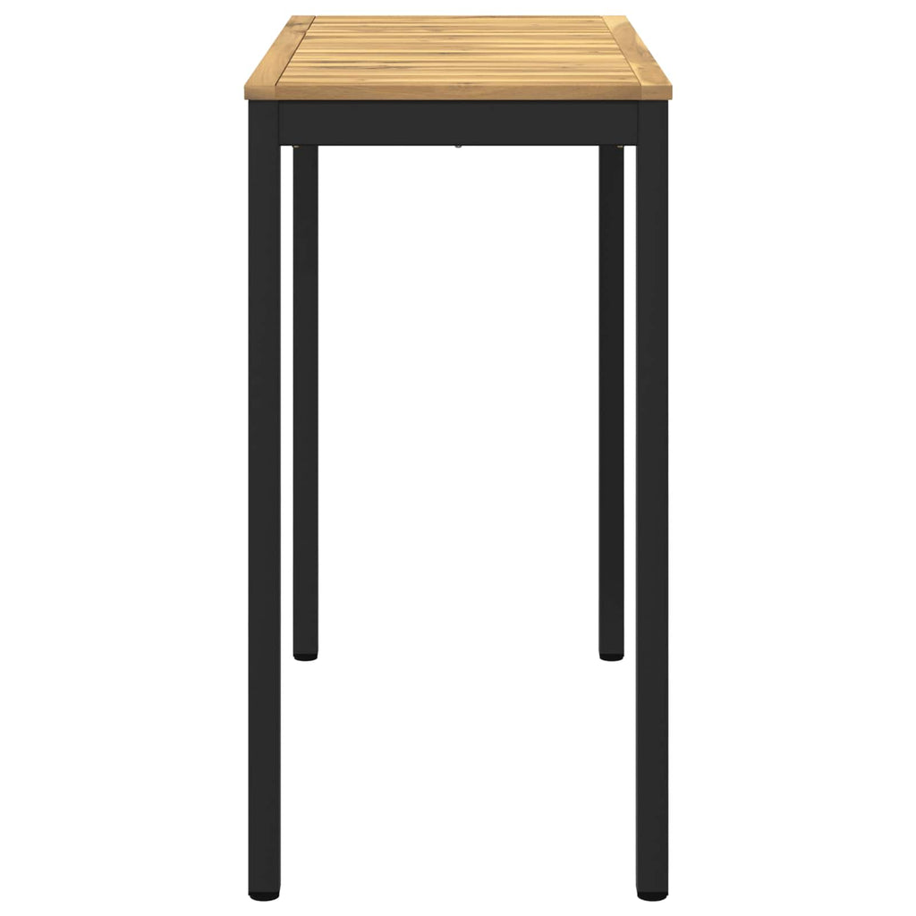 vidaXL Stół barowy ogrodowy biały i czarny 108,5 x 55 x 105 cm