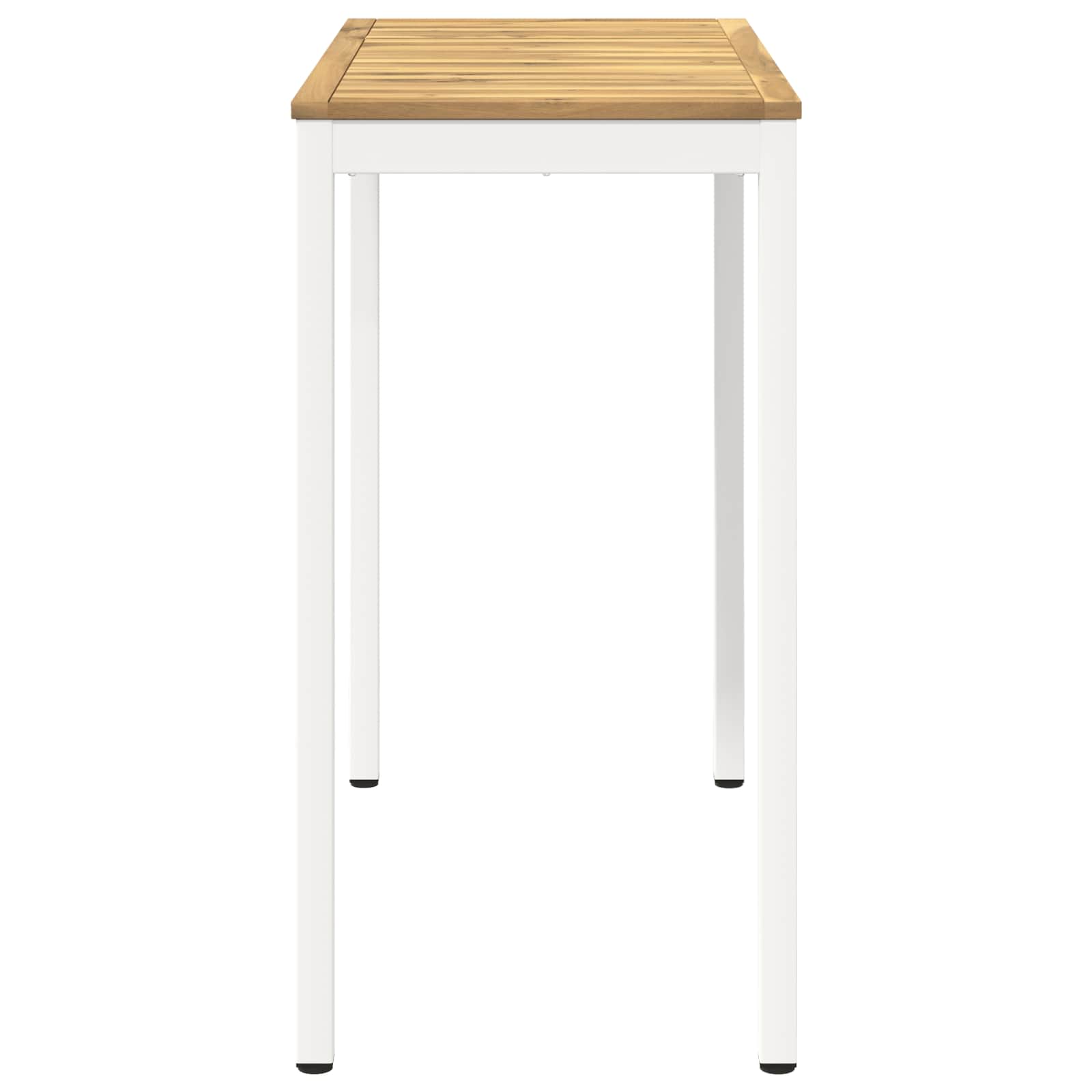 vidaXL Stół barowy ogrodowy Biały 108,5 x 55 x 105 cm