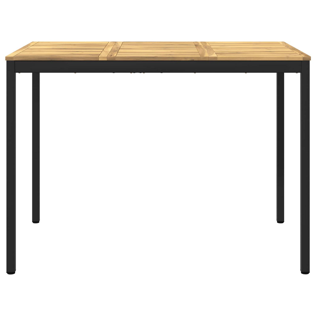 vidaXL Stół barowy ogrodowy biały i czarny 147 x 88,5 x 105 cm