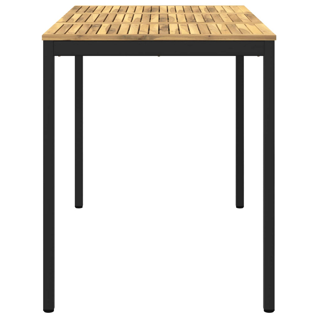 vidaXL Stół barowy ogrodowy biały i czarny 147 x 88,5 x 105 cm