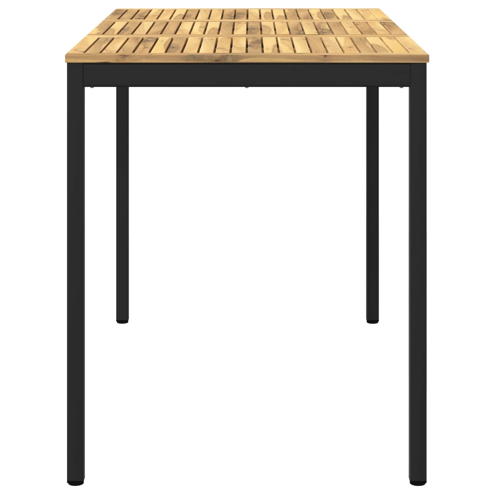 vidaXL Stół barowy ogrodowy biały i czarny 147 x 88,5 x 105 cm