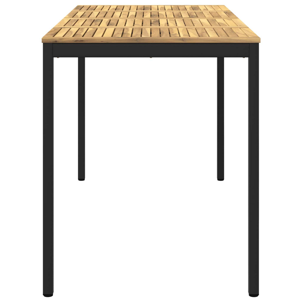 vidaXL Stół barowy ogrodowy biały i czarny 180 x 88,5 x 105 cm