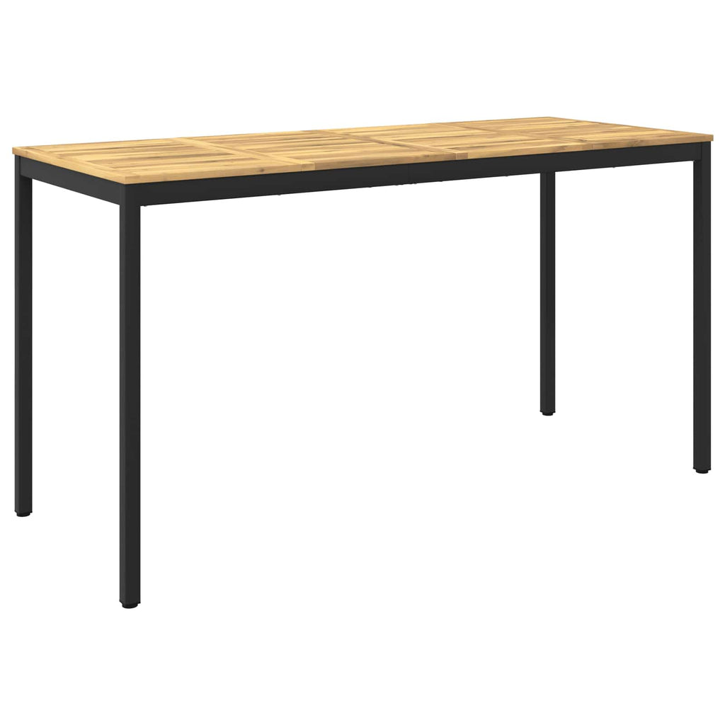 vidaXL Stół barowy ogrodowy biały i czarny 196 x 80,5 x 105 cm