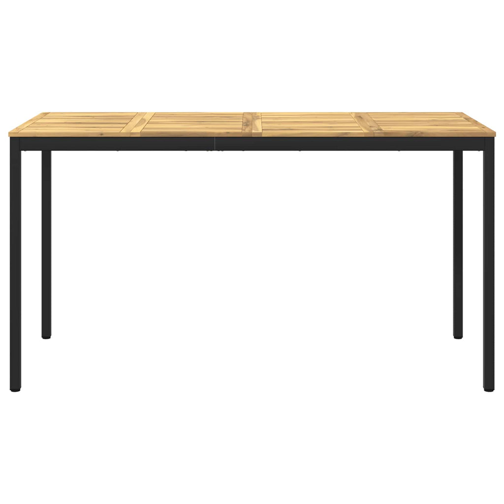 vidaXL Stół barowy ogrodowy biały i czarny 196 x 80,5 x 105 cm