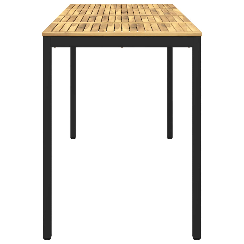 vidaXL Stół barowy ogrodowy biały i czarny 196 x 80,5 x 105 cm