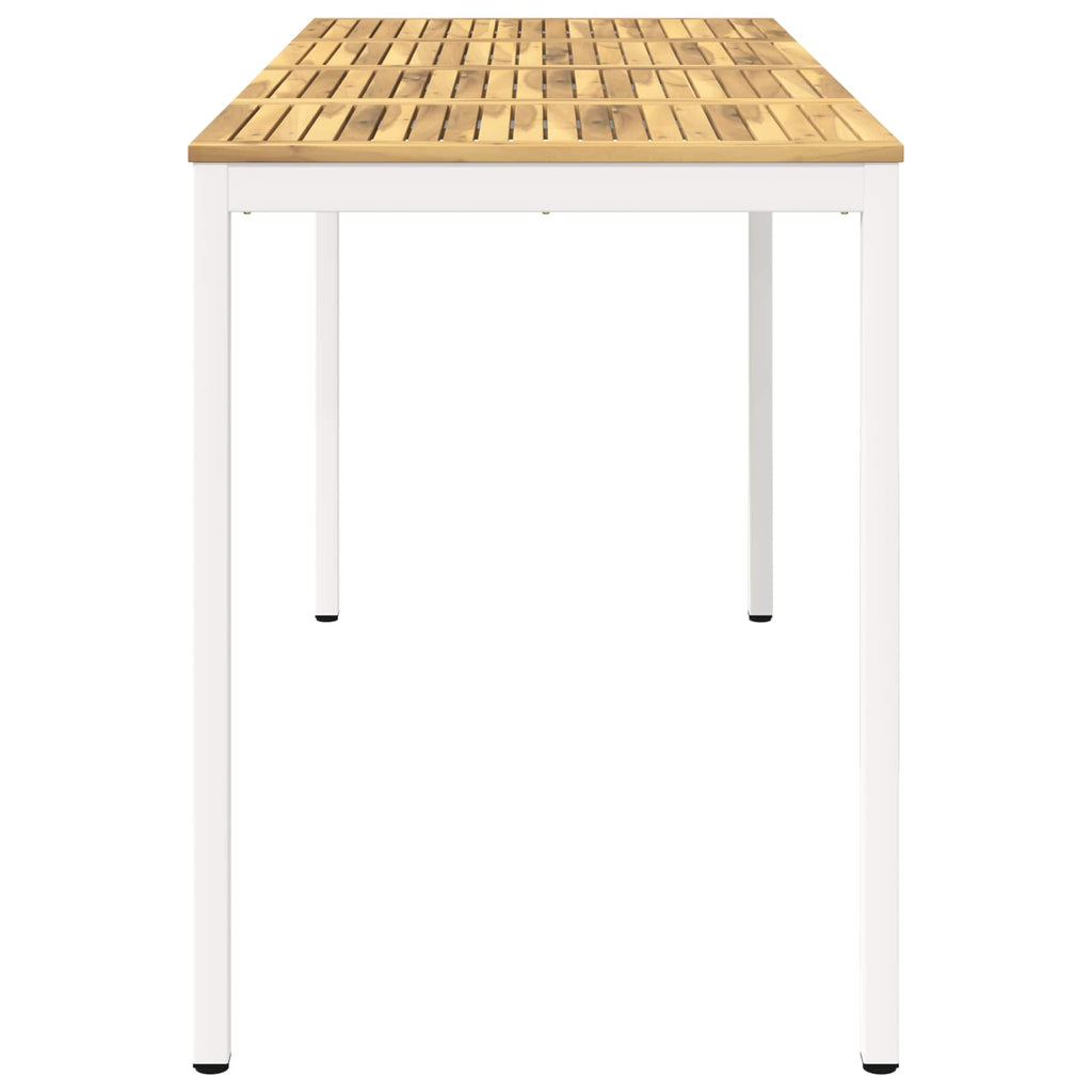 vidaXL Stół barowy ogrodowy Biały 196 x 80,5 x 105 cm