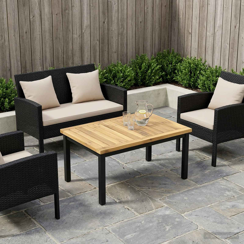 vidaXL Blat stołu 60,5 x 49 x 2 cm Prostokątny Lite Drewno Akacji