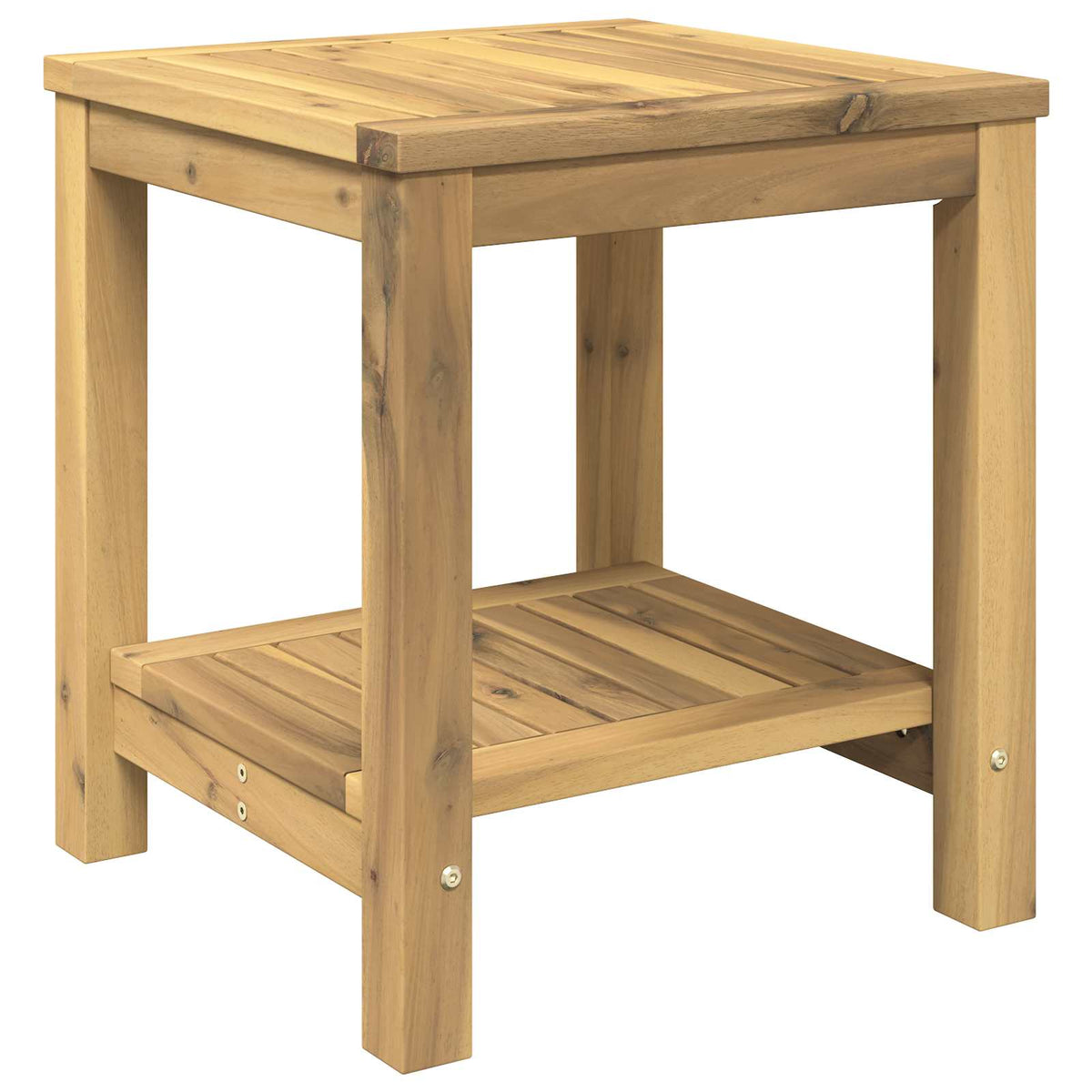 vidaXL Stolik kawowy Bielony 40,5 x 40 x 45 cm Lite Drewno Akacji