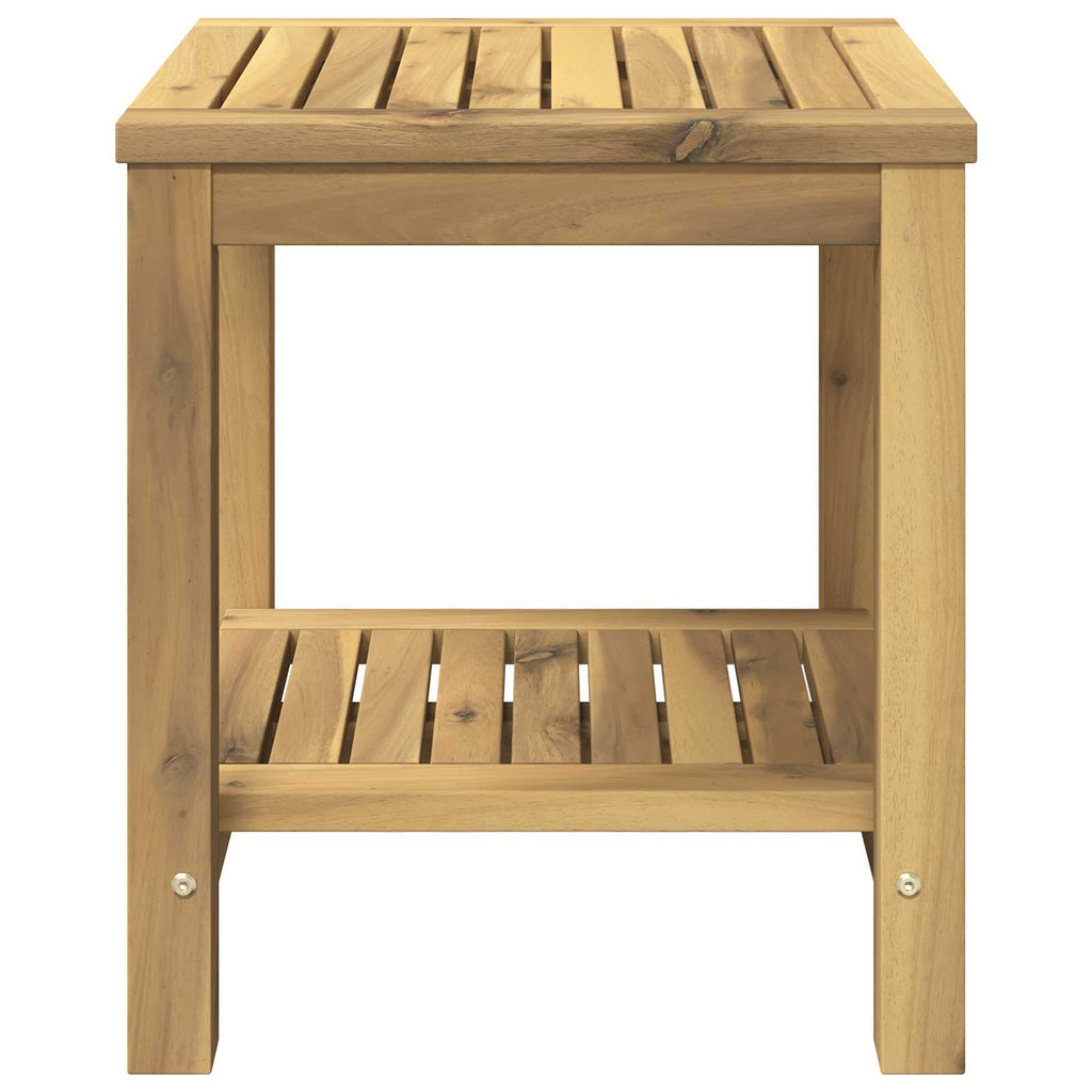 vidaXL Stolik kawowy Bielony 40,5 x 40 x 45 cm Lite Drewno Akacji