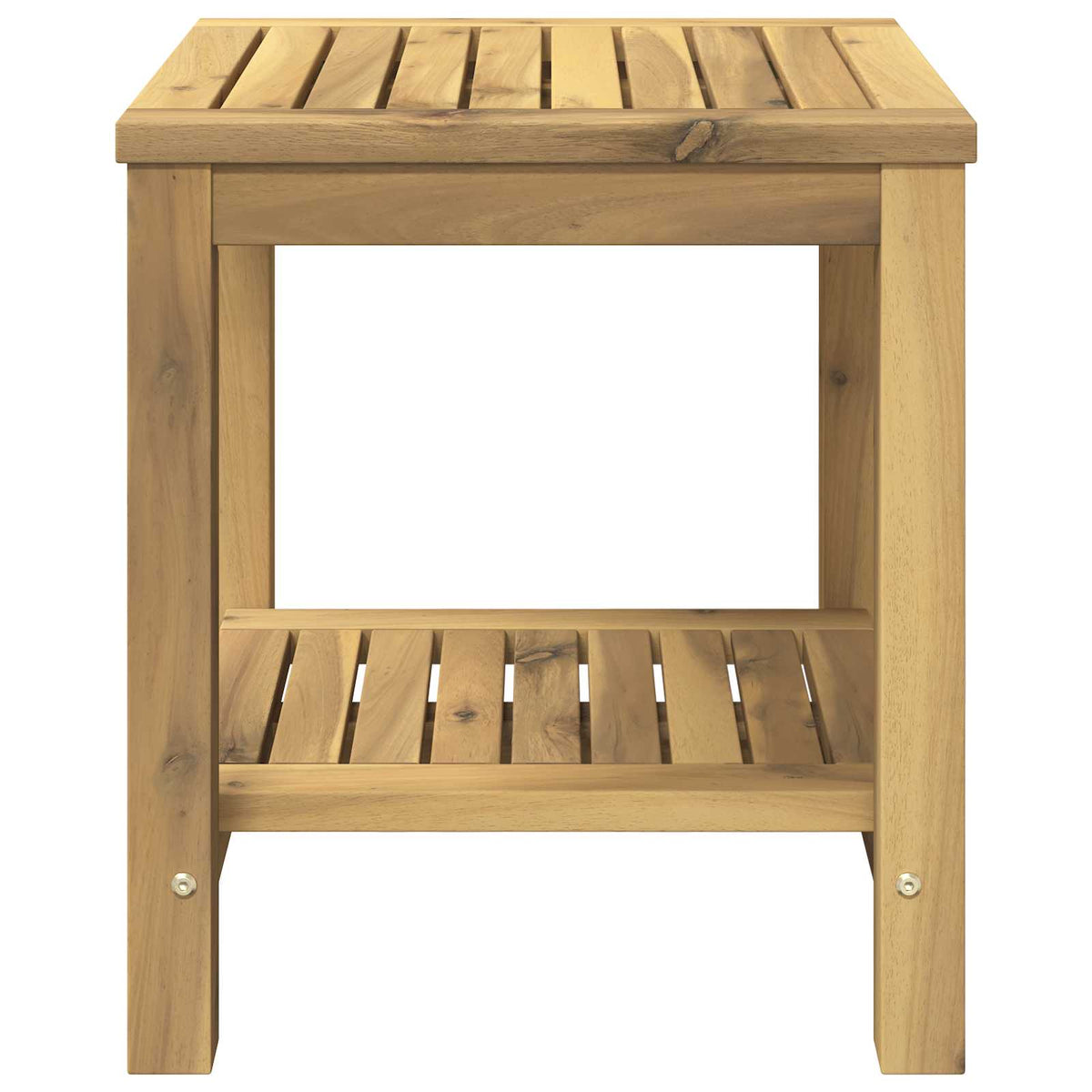 vidaXL Stolik kawowy Bielony 40,5 x 40 x 45 cm Lite Drewno Akacji