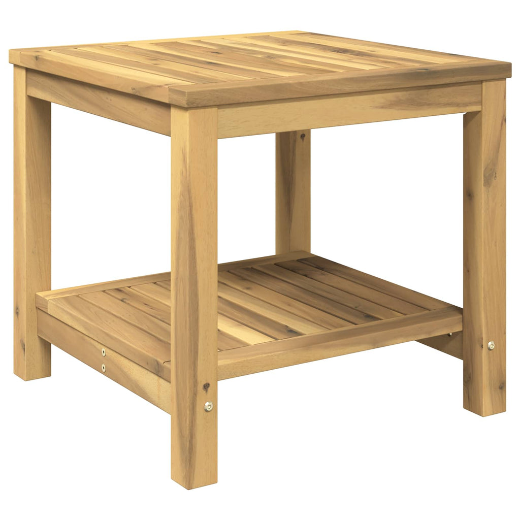 vidaXL Stolik kawowy Bielony 48,5 x 49 x 45 cm Lite Drewno Akacji