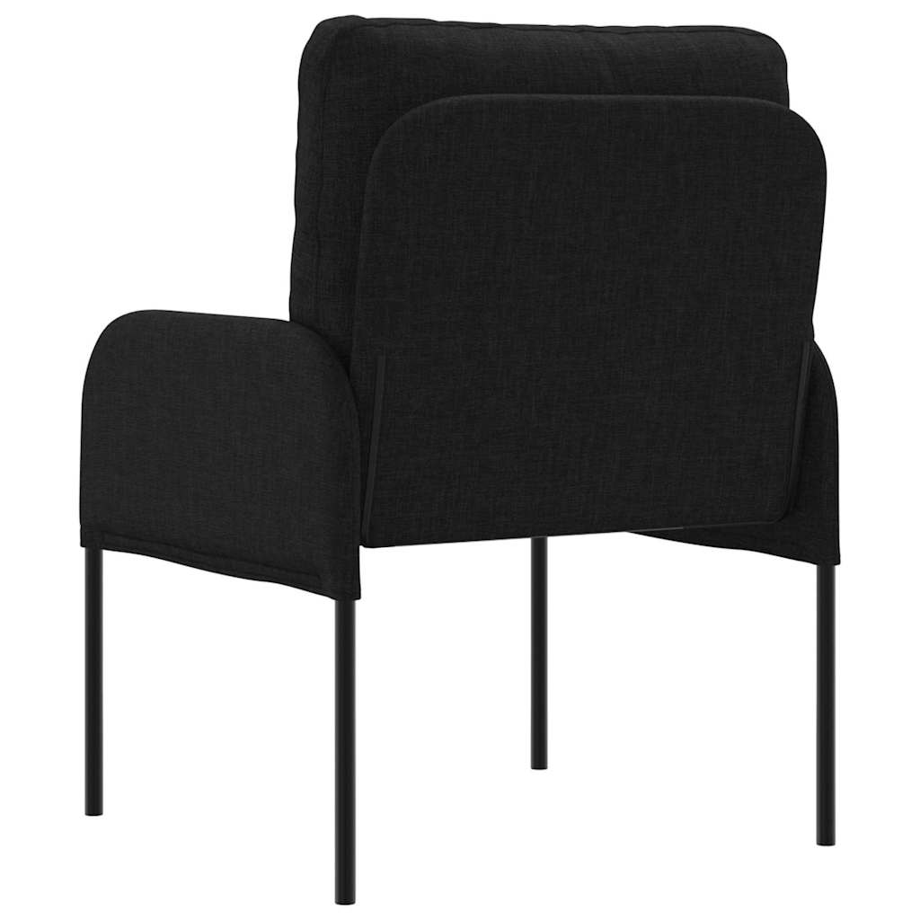 vidaXL Kanapy z poduszką 55cm Czarny sklejka