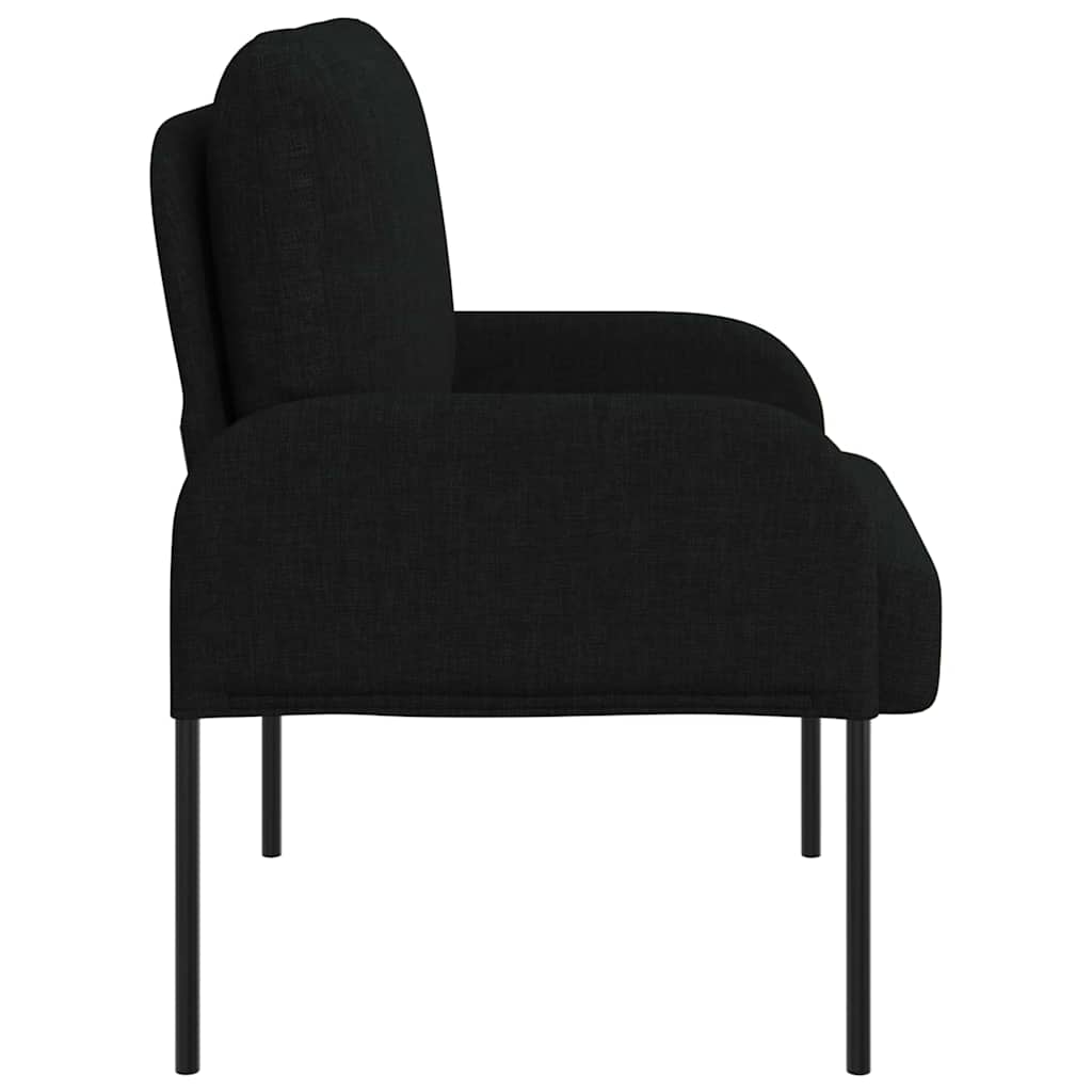 vidaXL Kanapy z poduszką 55cm Czarny sklejka