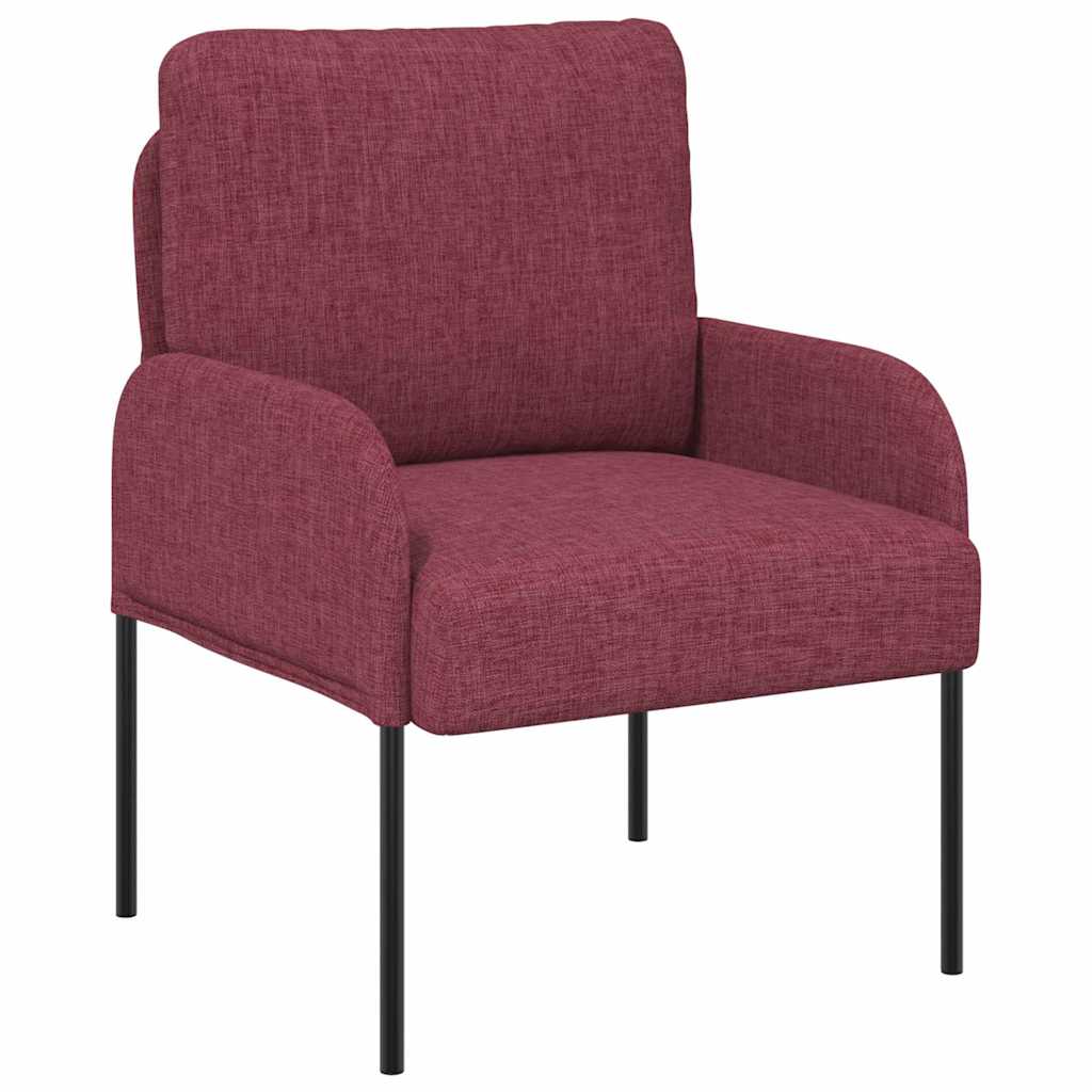 vidaXL Kanapy z poduszką 55cm Czerwone wino sklejka