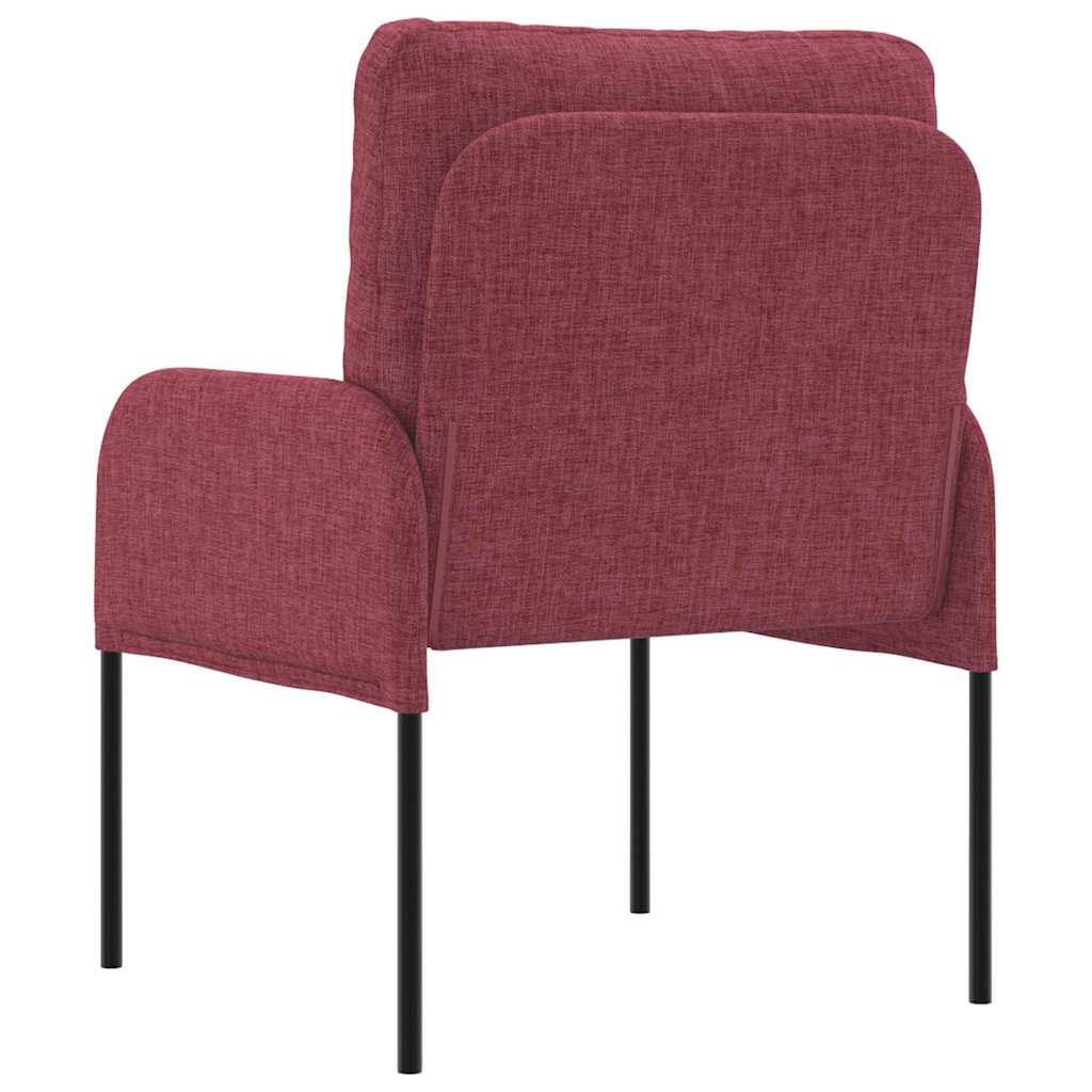 vidaXL Kanapy z poduszką 55cm Czerwone wino sklejka