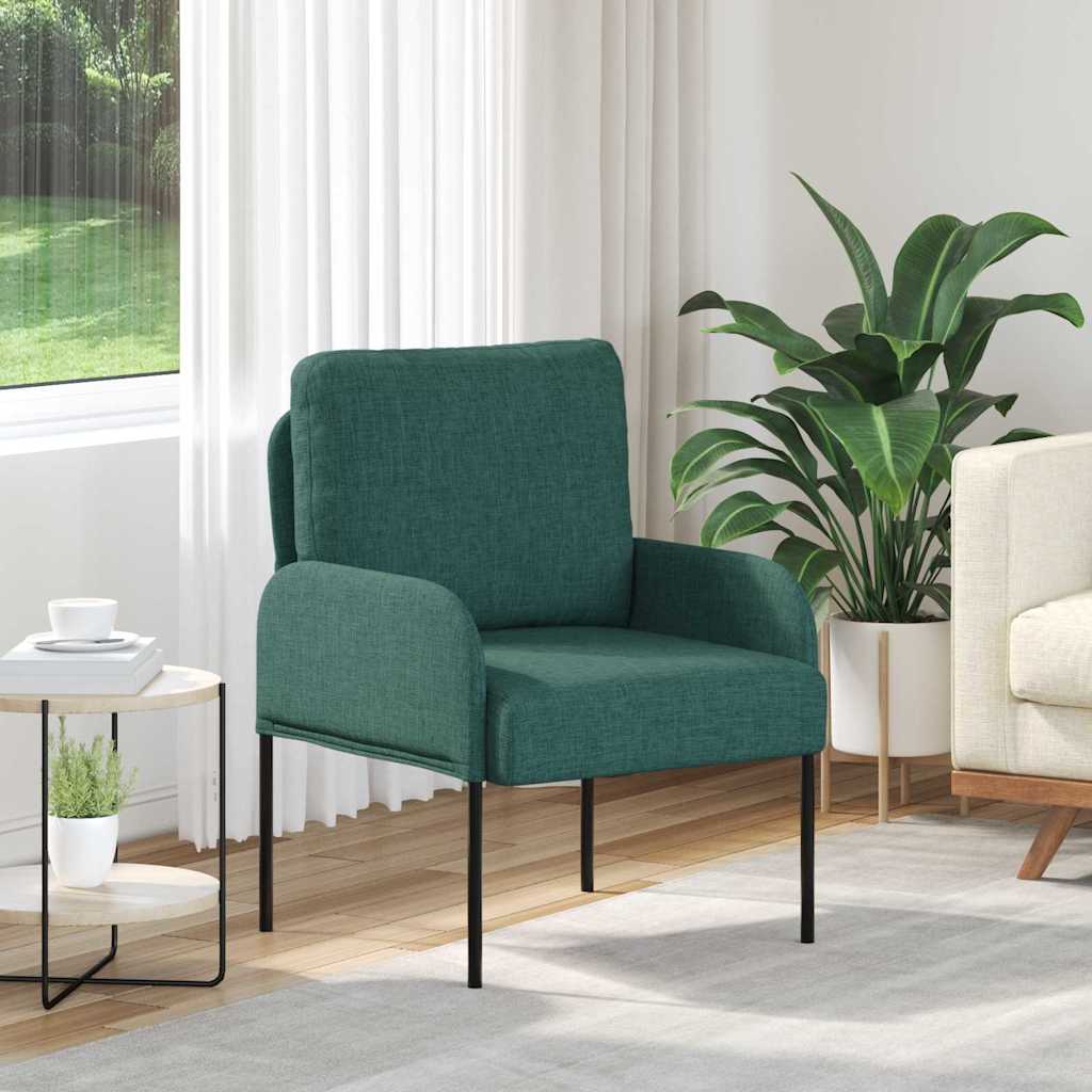 vidaXL Kanapy z poduszką 55cm Ciemna zieleń sklejka