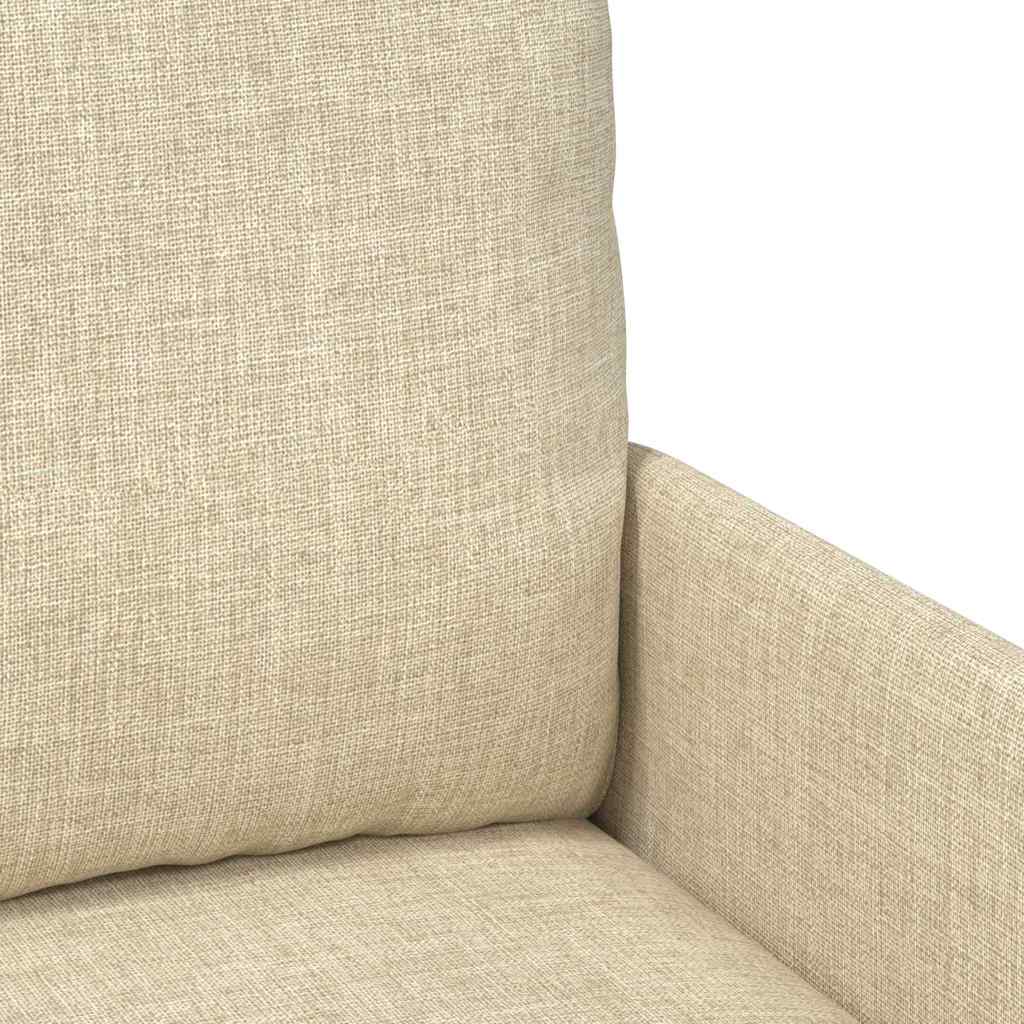 vidaXL Kanapy z poduszką 55cm Kremowy sklejka