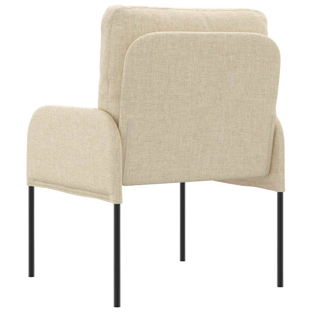 vidaXL Kanapy z poduszką 55cm Kremowy sklejka