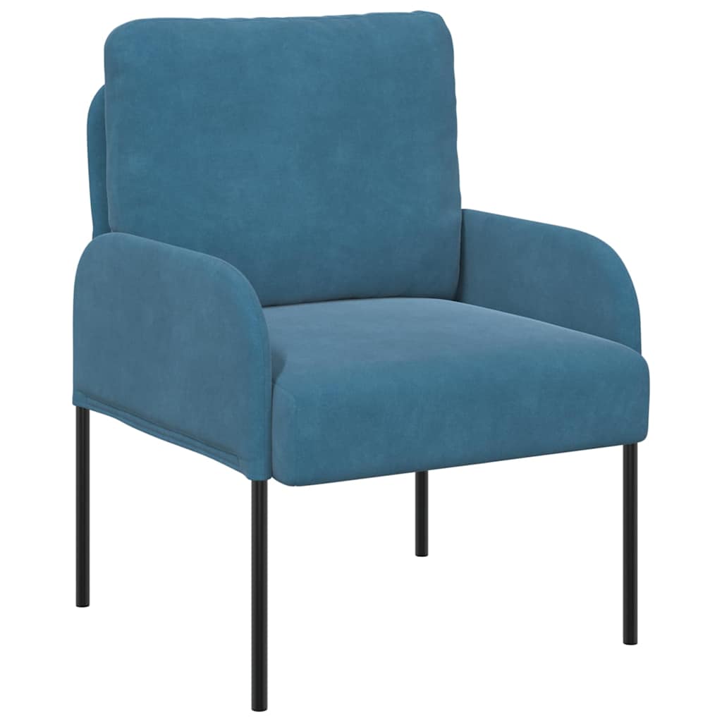 vidaXL Kanapy z poduszką 55cm Niebieski sklejka