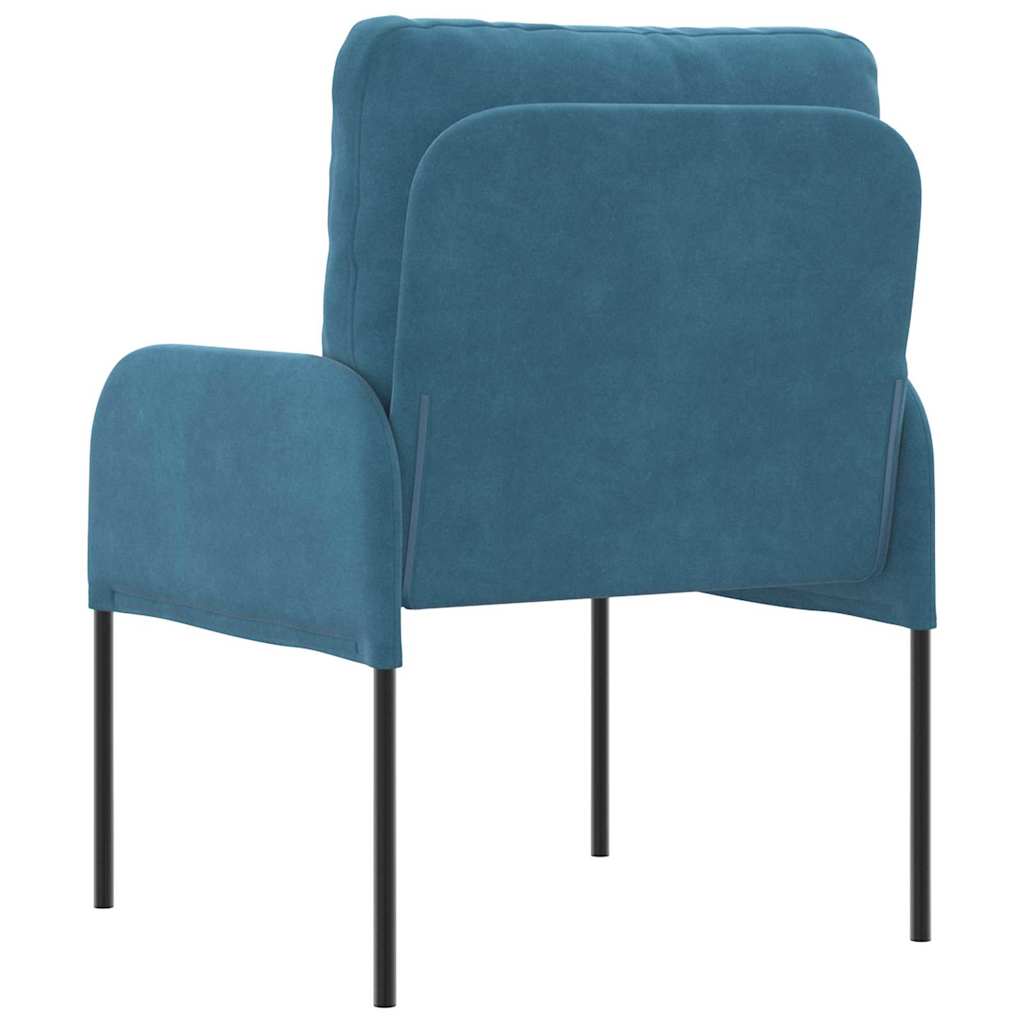vidaXL Kanapy z poduszką 55cm Niebieski sklejka