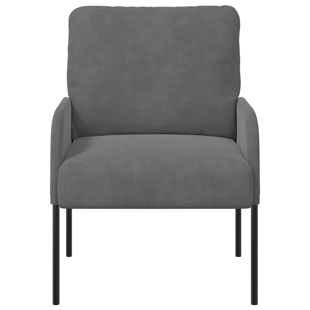 vidaXL Kanapy z poduszką 55cm Ciemnoszary sklejka