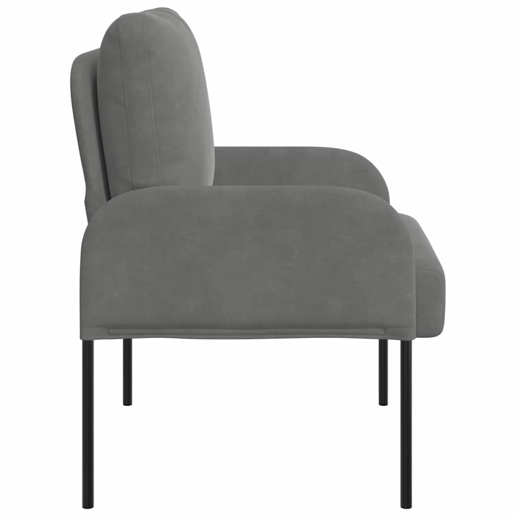 vidaXL Kanapy z poduszką 55cm Ciemnoszary sklejka