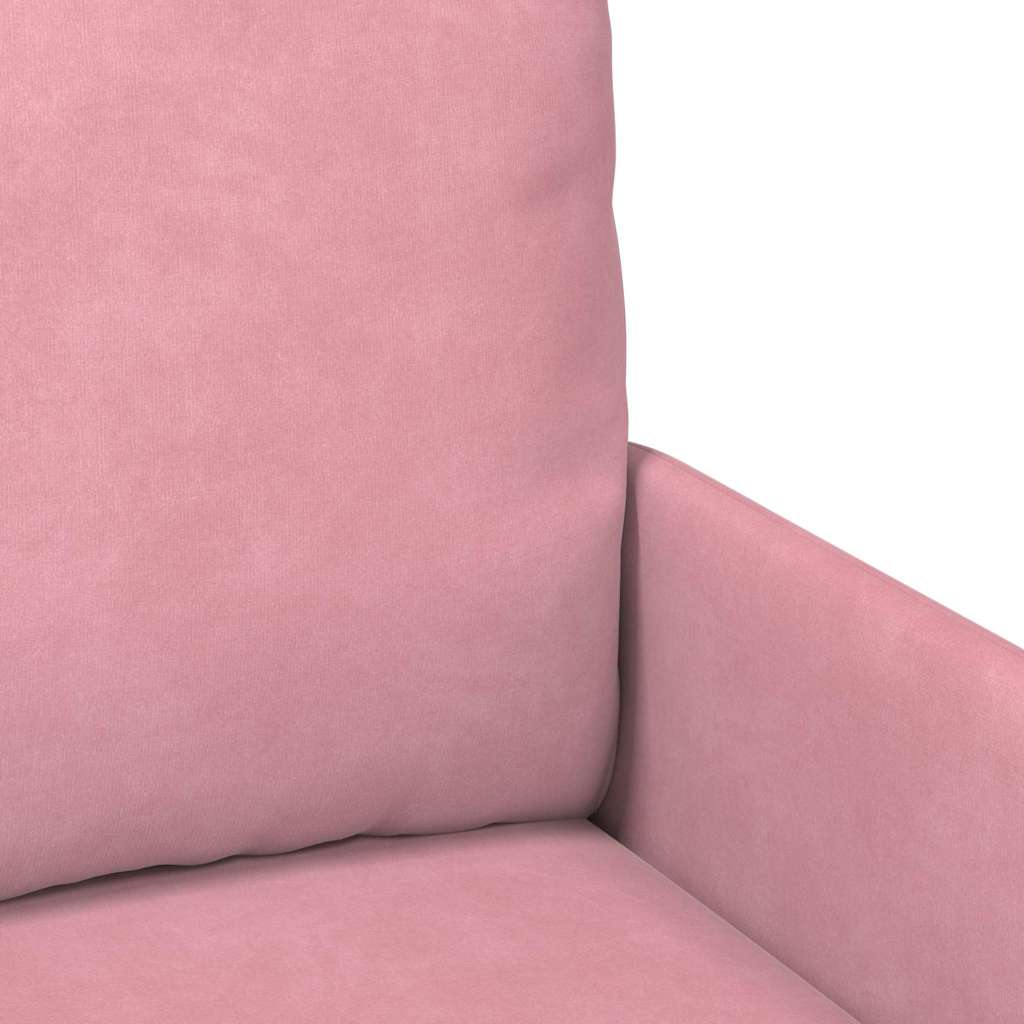 vidaXL Kanapy z poduszką 55cm Różowy sklejka