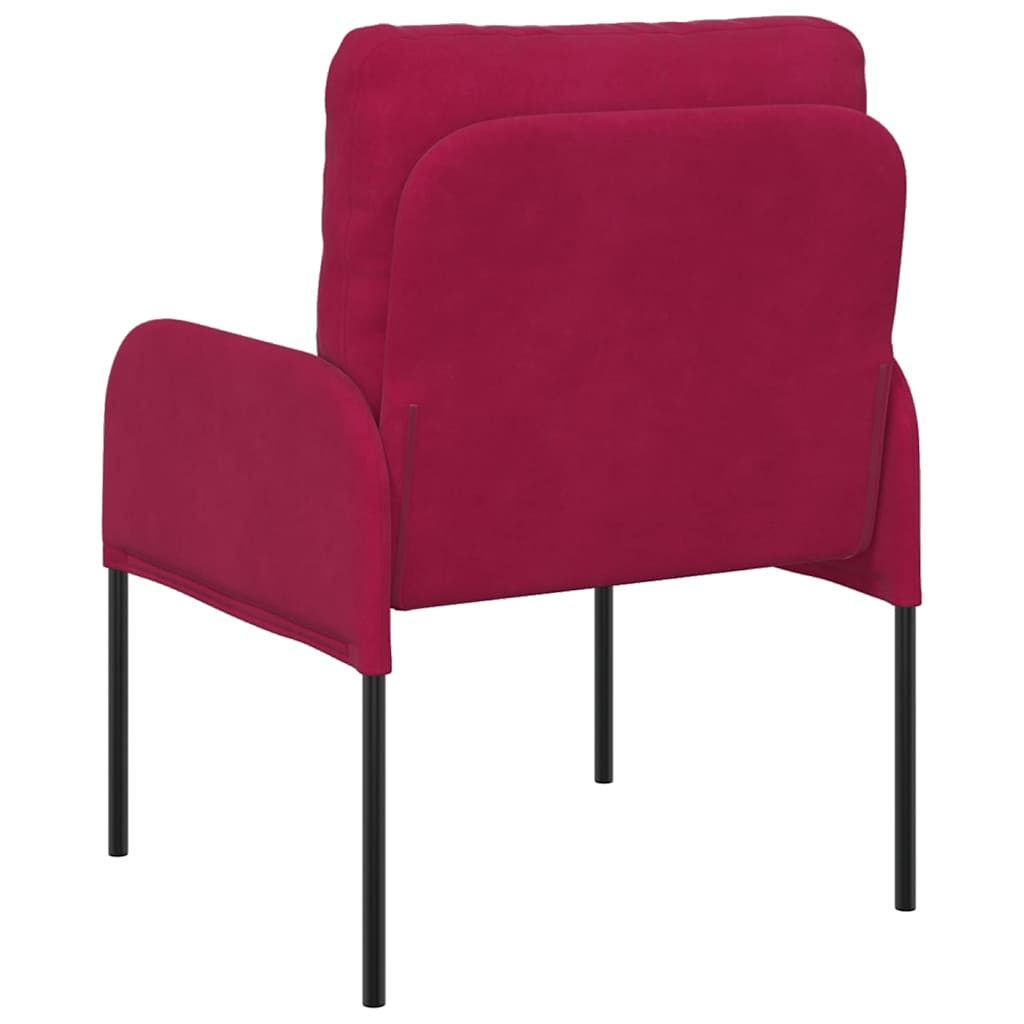 vidaXL Kanapy z poduszką 55cm Czerwone wino sklejka