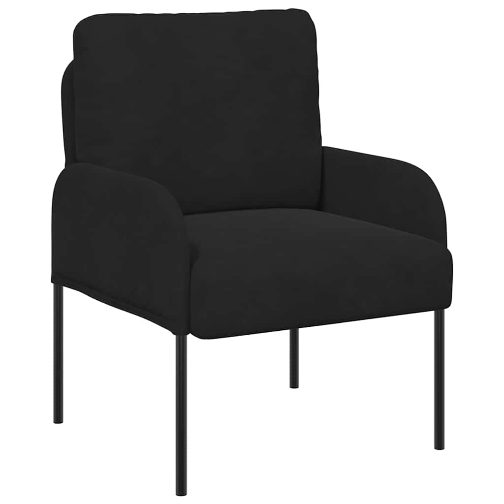 vidaXL Kanapy z poduszką 55cm Czarny sklejka