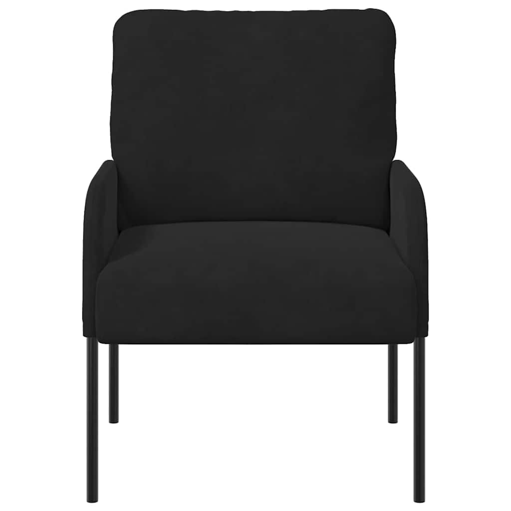 vidaXL Kanapy z poduszką 55cm Czarny sklejka