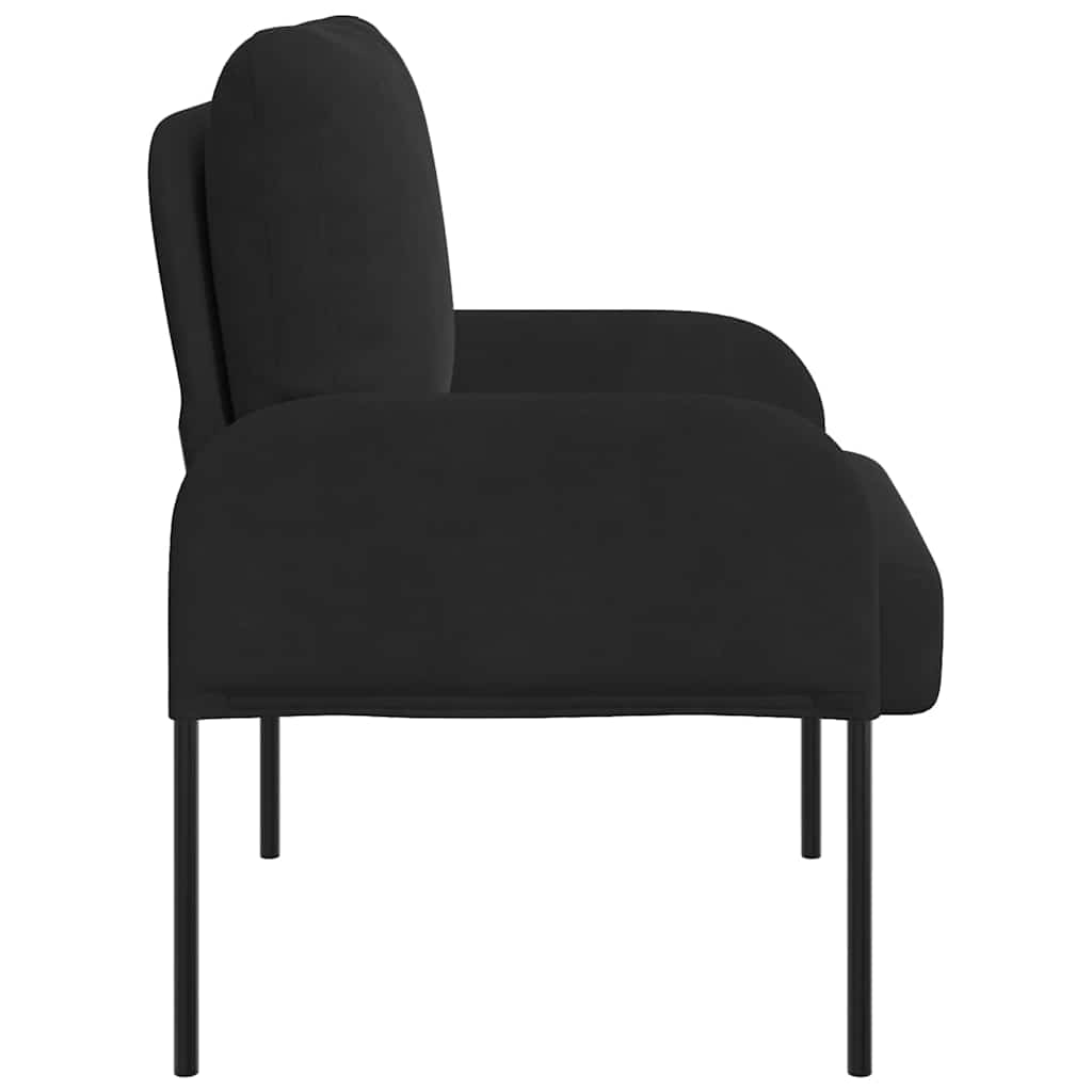 vidaXL Kanapy z poduszką 55cm Czarny sklejka