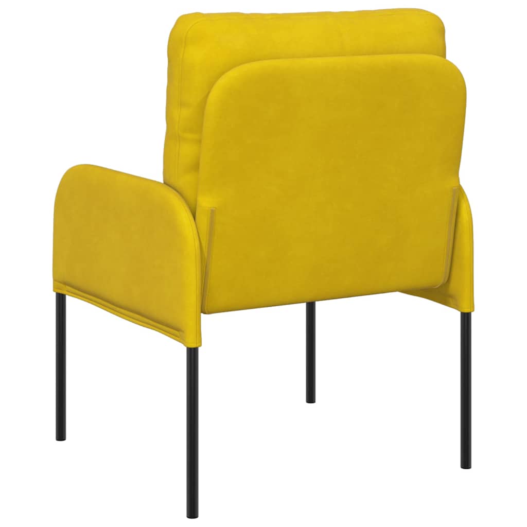 vidaXL Kanapy z poduszką 55cm Żółty sklejka
