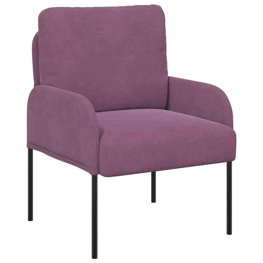 vidaXL Kanapy z poduszką 55cm Fioletowy sklejka