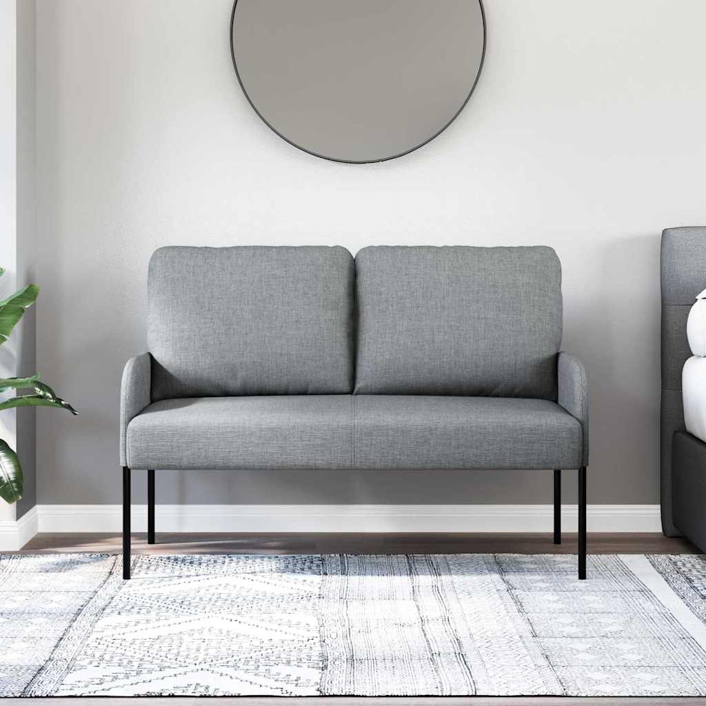vidaXL Kanapy z poduszką 110cm Jasnoszary sklejka