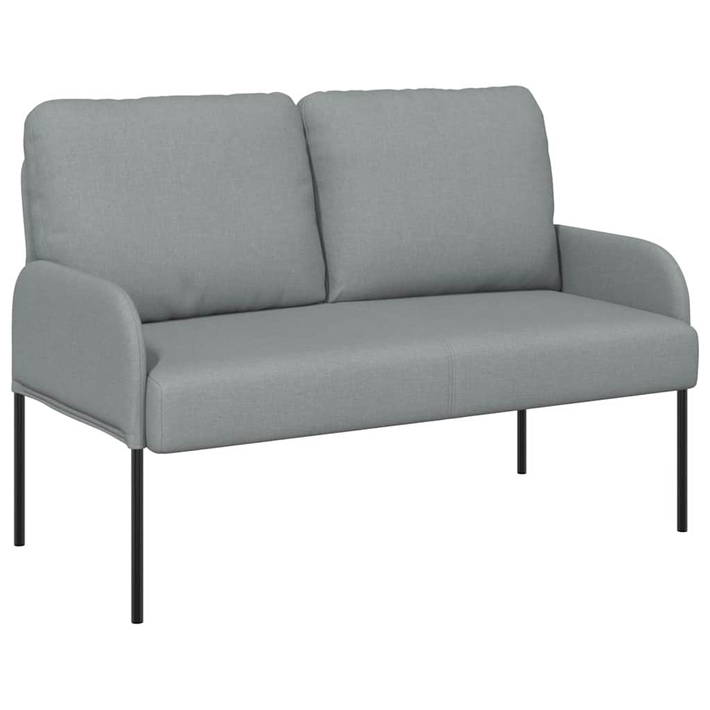 vidaXL Kanapy z poduszką 110cm Jasnoszary sklejka