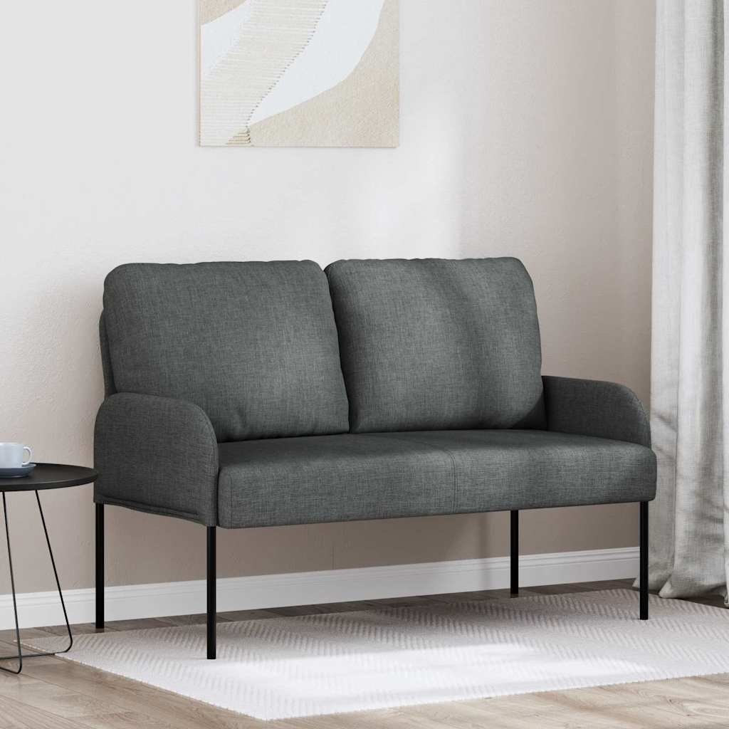 vidaXL Kanapy z poduszką 110cm Ciemnoszary sklejka