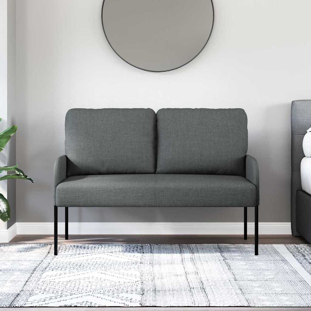 vidaXL Kanapy z poduszką 110cm Ciemnoszary sklejka