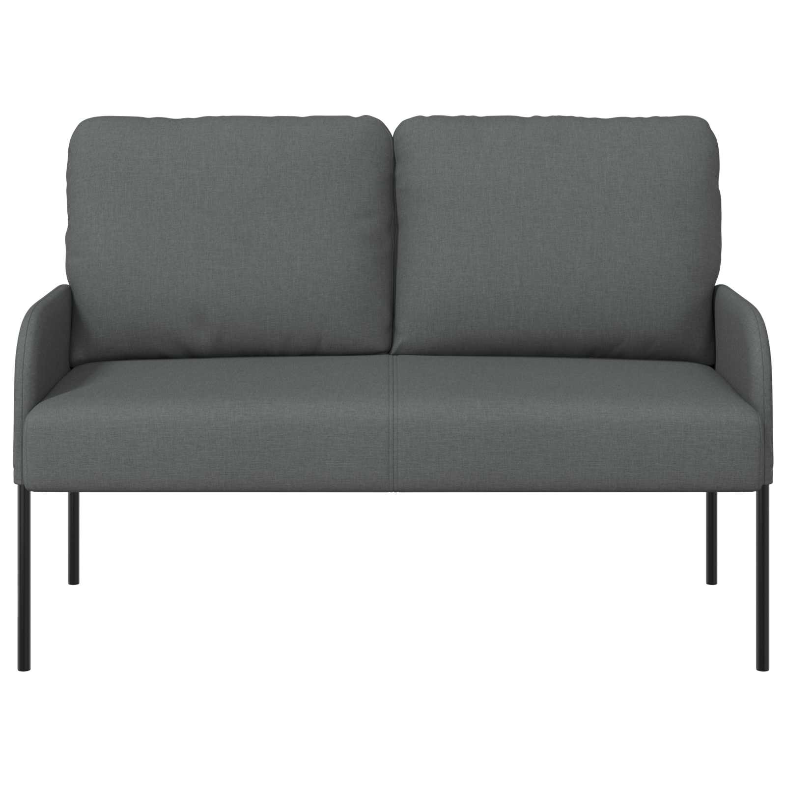 vidaXL Kanapy z poduszką 110cm Ciemnoszary sklejka