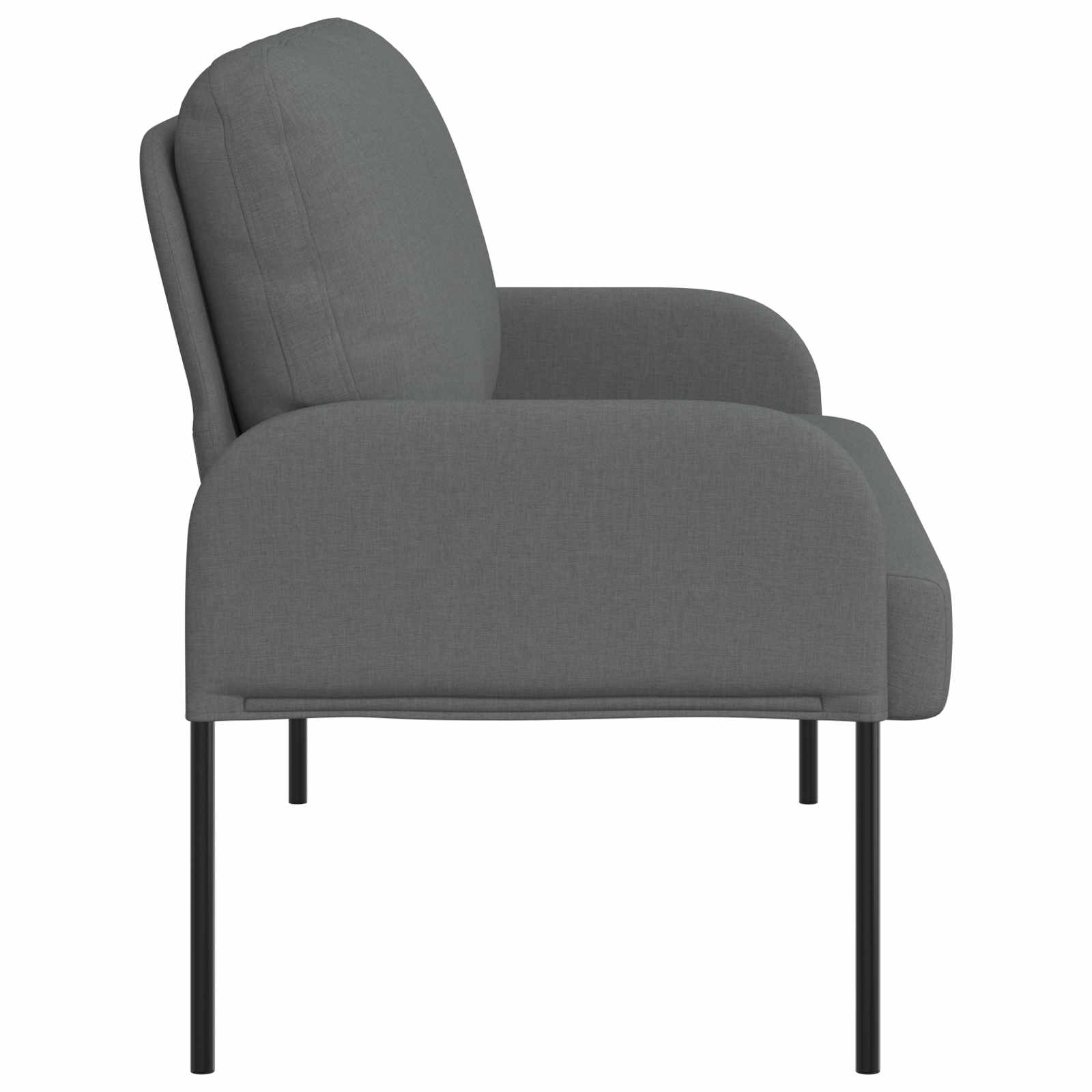 vidaXL Kanapy z poduszką 110cm Ciemnoszary sklejka