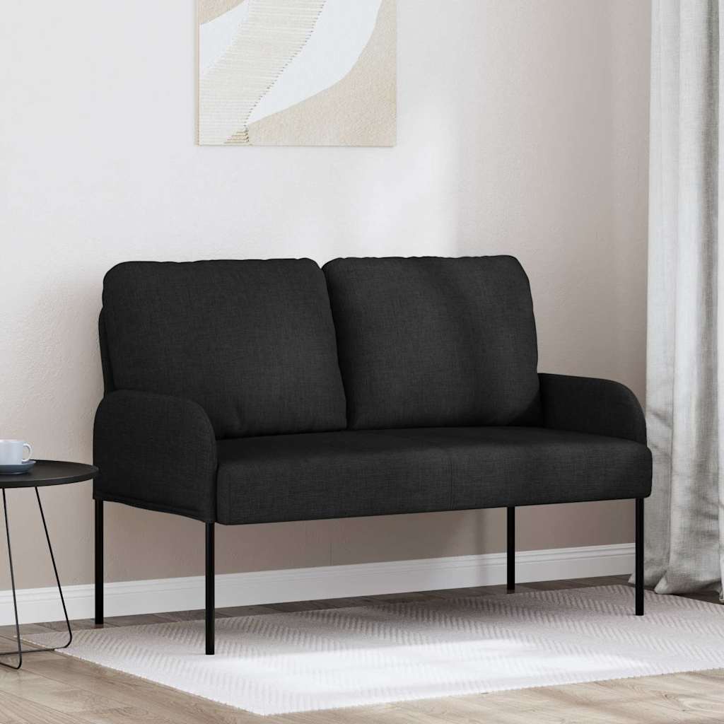 vidaXL Kanapy z poduszką 110cm Czarny sklejka